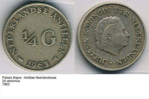 PB - Antilhas Neerlandesas - Centimo 25 - 1963 - G6 A2 H08 L1C6