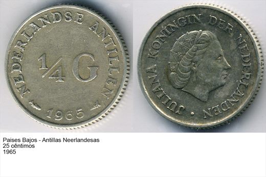 PB - Antilhas Neerlandesas - Centimo 25 - 1965 - G6 A2 H08 L2C1