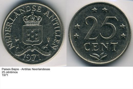 PB - Antilhas Neerlandesas - Centimo 25 - 1971 - G6 A2 H08 L2C3