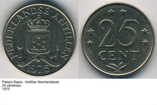 PB - Antilhas Neerlandesas - Centimo 25 - 1975 - G6 A2 H08 L2C4