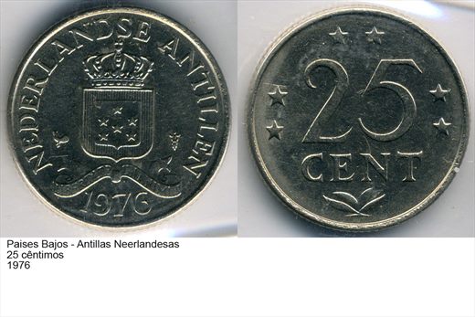 PB - Antilhas Neerlandesas - Centimo 25 - 1976 - G6 A2 H08 L2C5