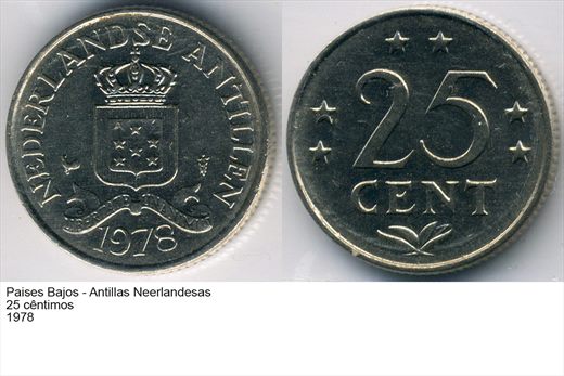 PB - Antilhas Neerlandesas - Centimo 25 - 1978 - G6 A2 H08 L3C1
