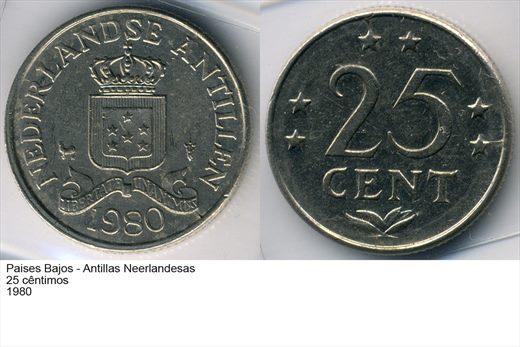 PB - Antilhas Neerlandesas - Centimo 25 - 1980 - G6 A2 H08 L3C2