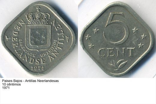 PB - Antilhas Neerlandesas - Centimo 5 - 1971 - G5 A2 H07 L1C2