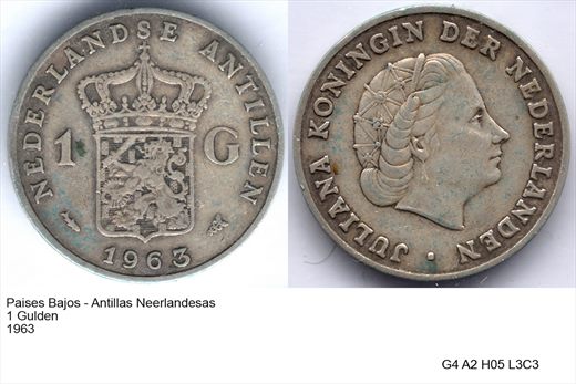 PB - Antilhas Neerlandesas - Gulden 1 - 1963 - G4 A2 H05 L3C3