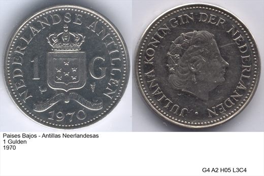 PB - Antilhas Neerlandesas - Gulden 1 - 1970 - G4 A2 H05 L3C4