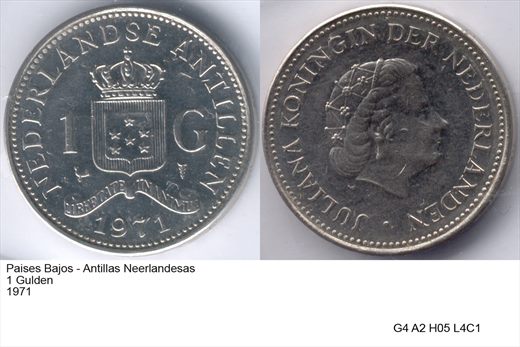 PB - Antilhas Neerlandesas - Gulden 1 - 1971 - G4 A2 H05 L4C1