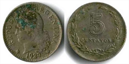 Argentina - Centavo 5 - 1929
