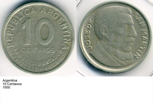 Argentina - Centavo 10 - 1950 - G6 A2 H11 L1C3