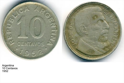 Argentina - Centavo 10 - 1952 - G6 A2 H11 L1C5