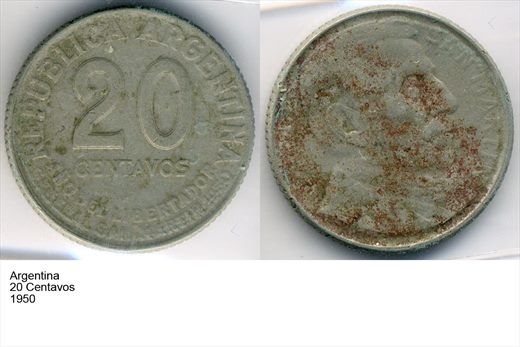 Argentina - Centavo 20 - 1950 - G6 A2 H10 L6C5