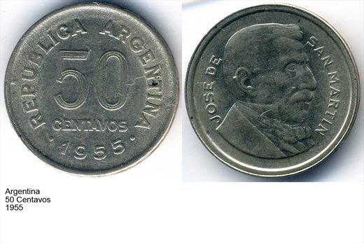 Argentina - Centavo 50 - 1955 - G5 A2 H09 L5C2