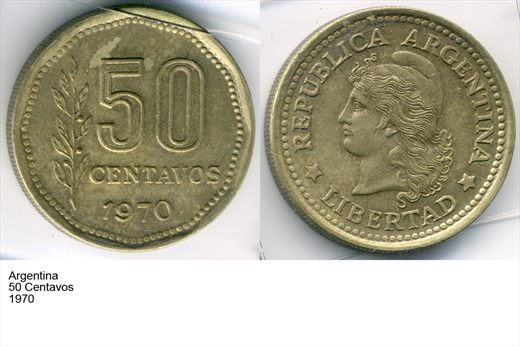 Argentina - Centavo 50 - 1970 - G6 A2 H10 L5C6