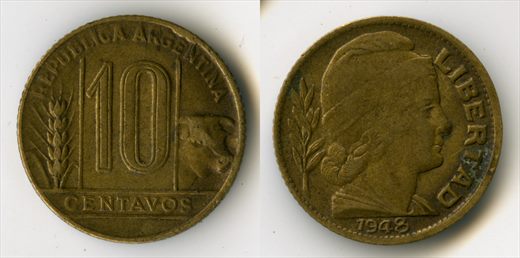 Argentina - Centavo 10 - 1948
