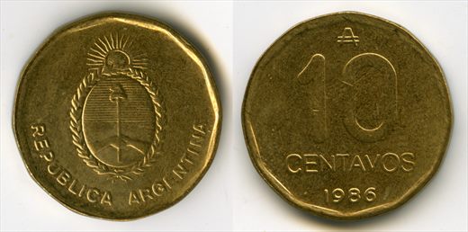 Argentina - Centavo 10 - 1986