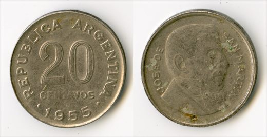 Argentina - Centavo 20 - 1955
