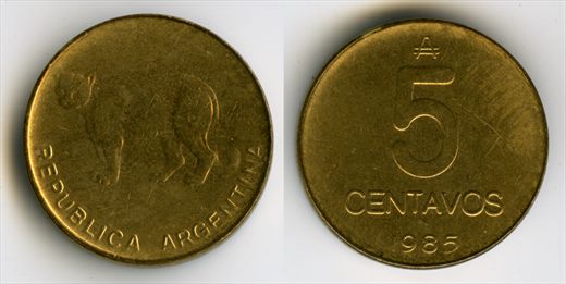 Argentina - Centavo 5 - 1985