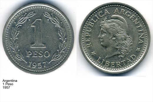 Argentina - Peso 1 - 1957 - G5 A2 H09 L2C3
