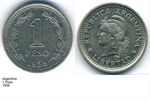 Argentina - Peso 1 - 1958 - G5 A2 H09 L2C4