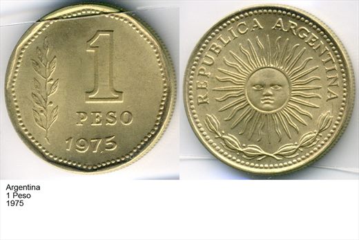 Argentina - Peso 1 - 1975 - G6 A2 H10 L5C1