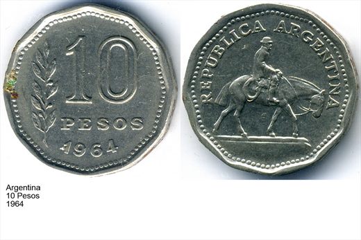 Argentina - Peso 10 - 1964 - G5 A2 H09 L4C1