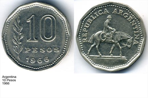 Argentina - Peso 10 - 1966 - G5 A2 H09 L4C2