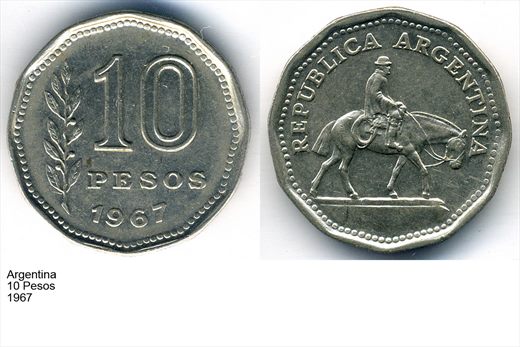 Argentina - Peso 10 - 1967 - G5 A2 H09 L4C3