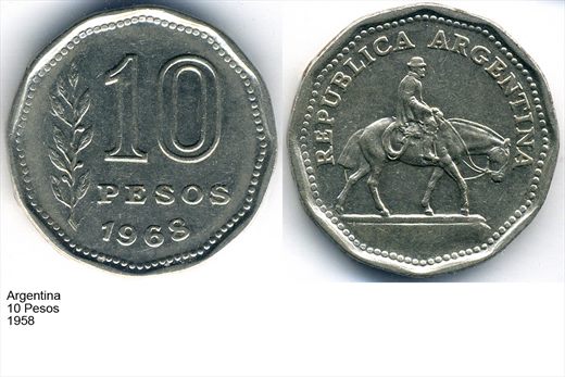 Argentina - Peso 10 - 1968 - G5 A2 H09 L4C4