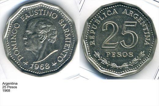 Argentina - Peso 25 - 1968 - G5 A2 H09 L3C3