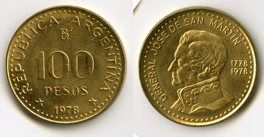 Argentina - Peso 100 - 1978