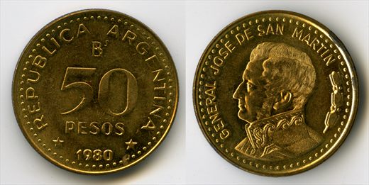 Argentina - Peso 50 - 1980