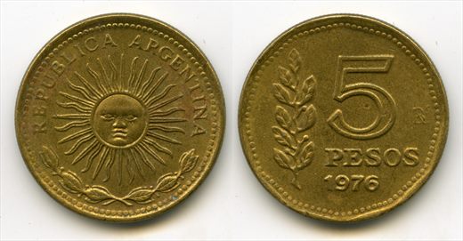 Argentina - Peso 5 - 1976