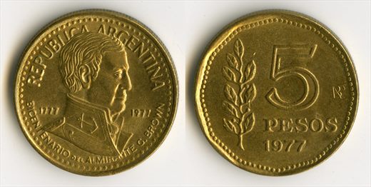 Argentina - Peso 5 - 1977