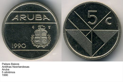 PB - AN - Aruba - Centimo 5 - 1990 - G6 A2 H11 L5C3