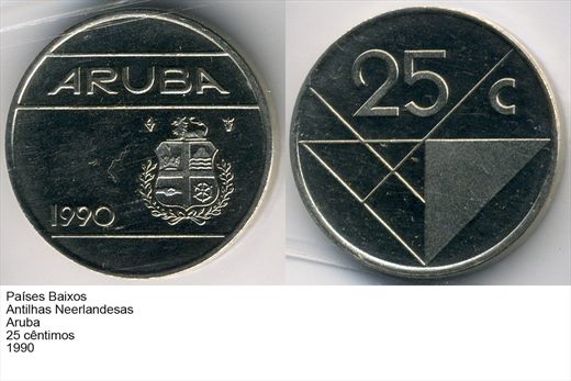 PB - AN - Aruba - Centimo 25 - 1990 - G6 A2 H11 L5C1