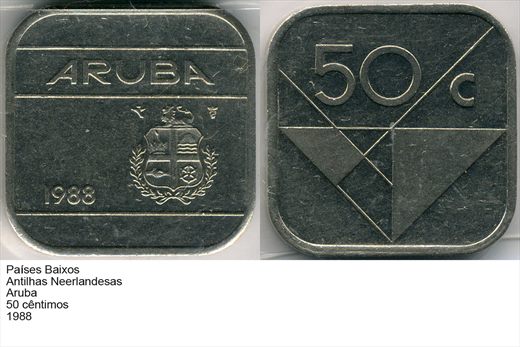 PB - AN - Aruba - Centimo 50 - 1988 - G6 A2 H11 L4C5