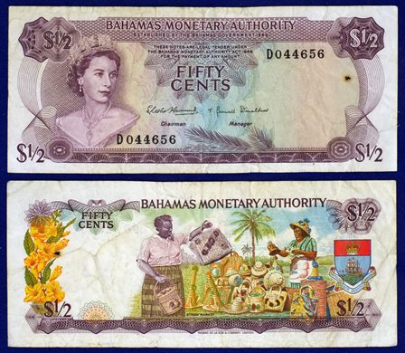 Bahamas - Cent 50 - 1968 serie D