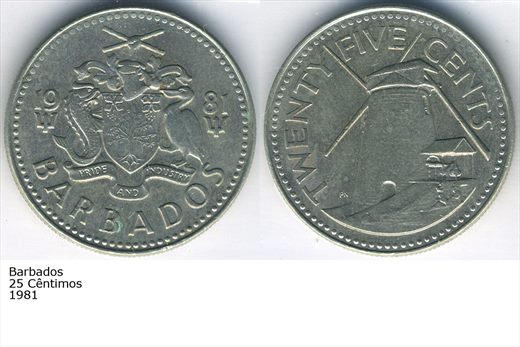 Barbados - Cent 25 - 1981 - G5 A2 H10 L2C4