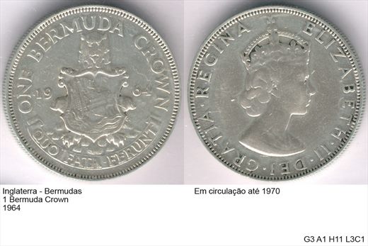Bermudas - Coroa 1 - 1964 - G3 A1 H11 L3C1