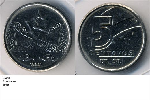 Brasil - Centavo 5 - 1989 - G6 A2 H08 L7C2