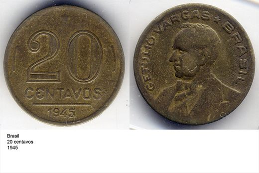 Brasil - Centavo 20 - 1945 - G6 A2 H08 L6C4