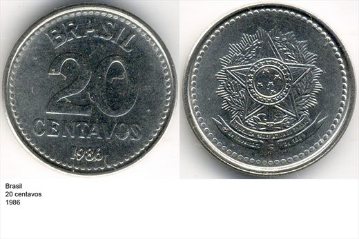 Brasil - Centavo 20 - 1986 - G6 A2 H08 L6C5