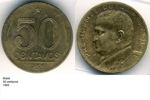 Brasil - Centavo 50 - 1955 - G6 A2 H08 L7C4