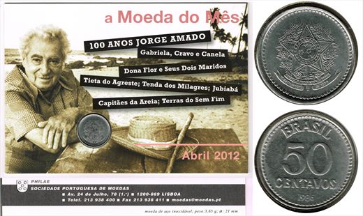 Brasil - Centavo 50 - 1986 Moeda do mes abril 2012