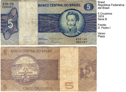 Brasil - Cruzeiro 5 - 1970-80 Series 6051-6841