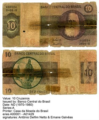Brasil - Cruzeiro 10 - 1970-80 Series A 1-1429