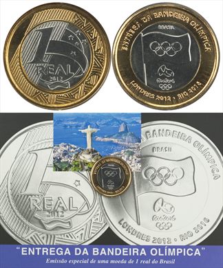 Brasil - Real 1 - 2012 (Entrega da Bandeira Olimpica)