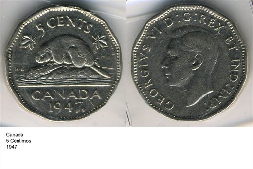 Canada - Cent 5 - 1947 - G6 A1 H03 L7C6