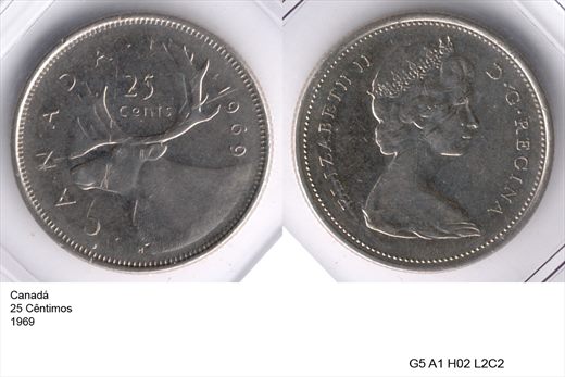 Canada - Cent 25 - 1969 - G5 A1 H02 L2C2