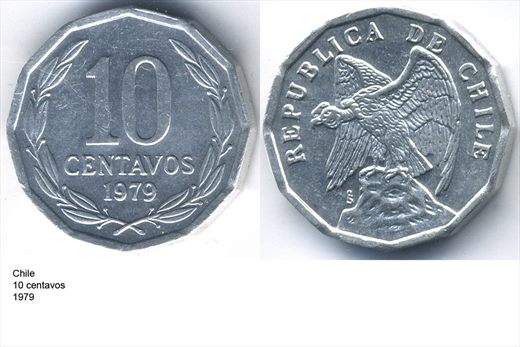 Chile - Centavo 10 - 1979 - G5 A2 H11 L5C1